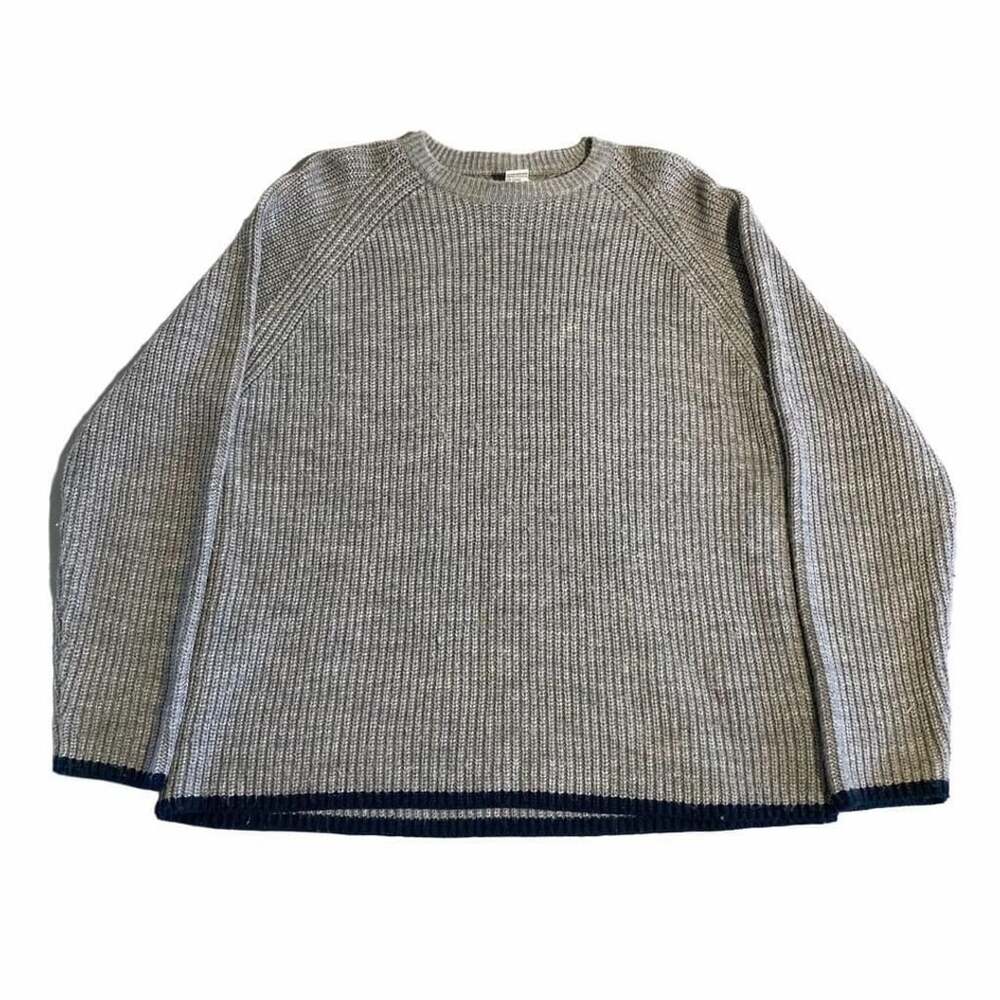Aeropostale Sweater Size M Gray Acrylic Ribbed Crewneck Vintage